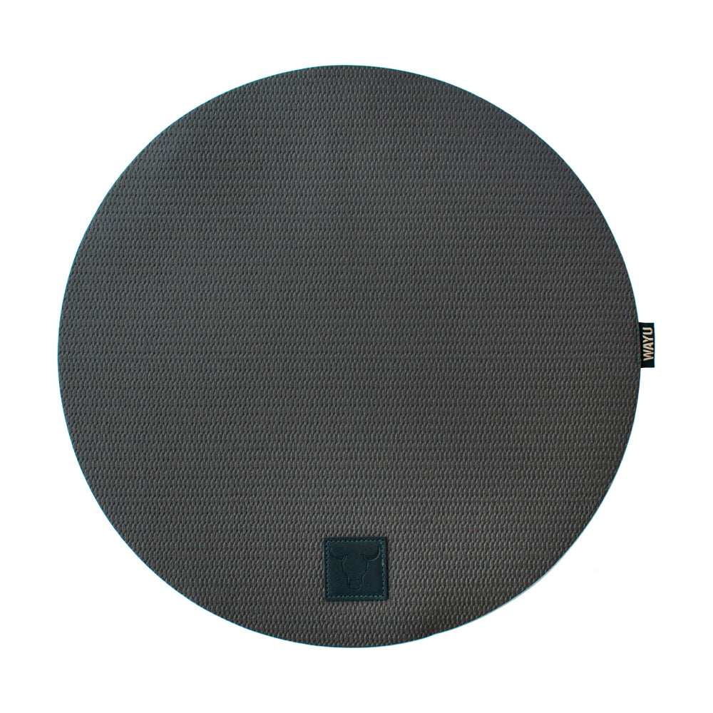 INDIVIDUAL PU REDONDO 38CM GRIS WAYU