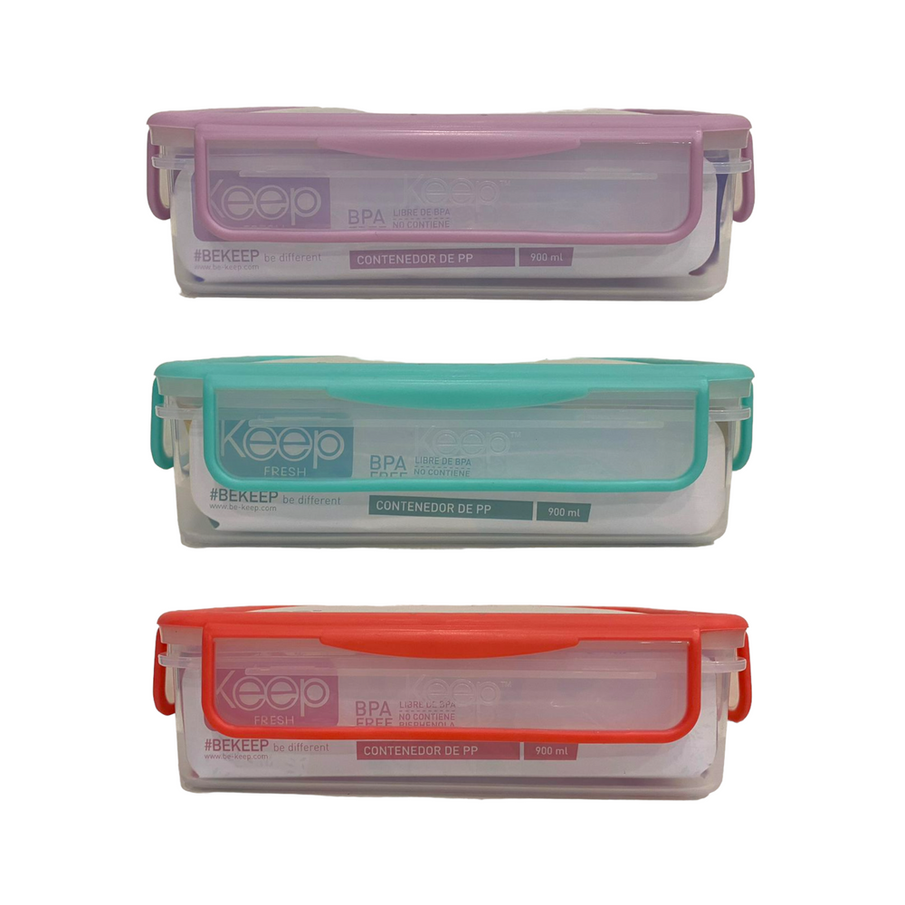 HERMETICO PP RECTANGULAR 900ML KEEP