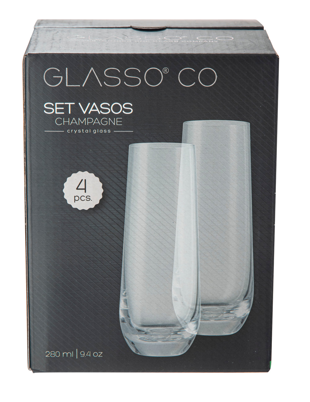 SET 4 VASOS CHAMPAGNE