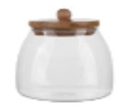 FRASCO VIDRIO L CON TAPA DE BAMBOO GLASSO DAILY